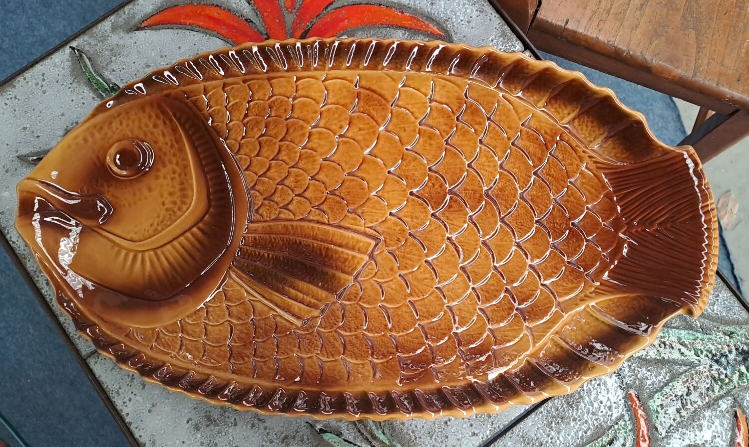 Plat à poisson Sarreguemines