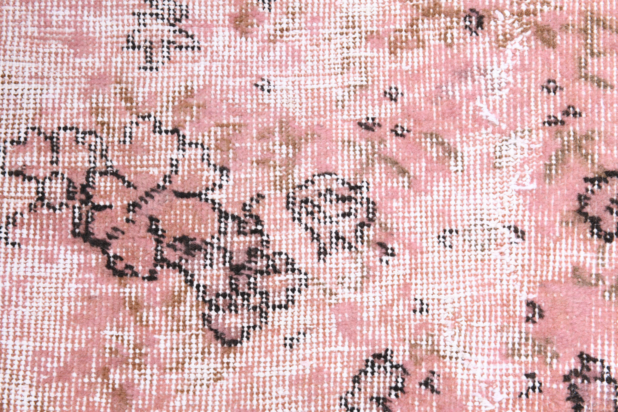 2x9 Pink Floral Vintage Runner Rug