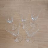 Set of 5 crystal flutes