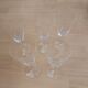 Set of 5 crystal flutes