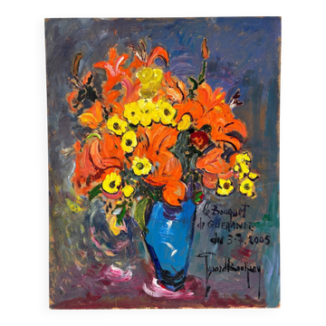 Bouquet de fleurs signé de 2005
