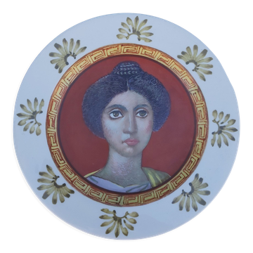 Plat décoratif en porcelaine "Pompéï" numéroté