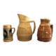 Two pitchers and a small original king beer mug