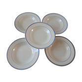 Set of 5 hollow plates Moulin des Loups