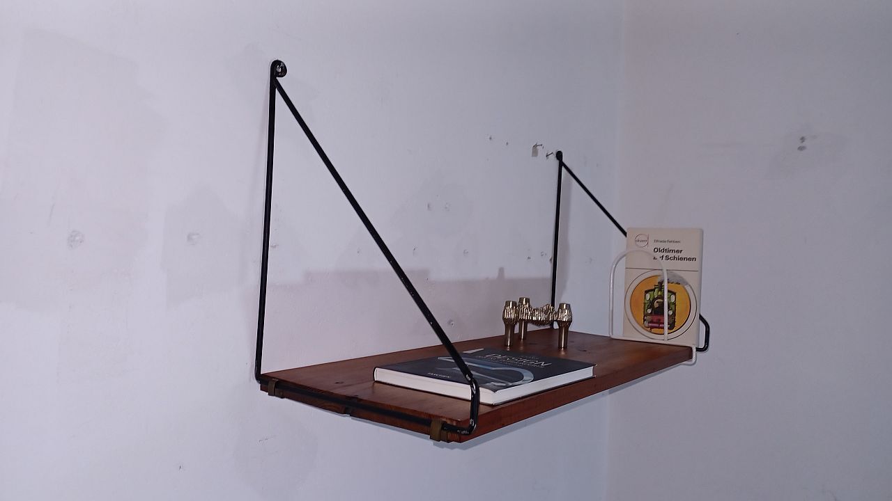 Wooden Wall Shelf, 1970s