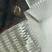 Vintage Chrome and Glass Chandelier by Kamenický Šenov, 1960's