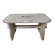 old small white patinated wooden bench vintage step stool