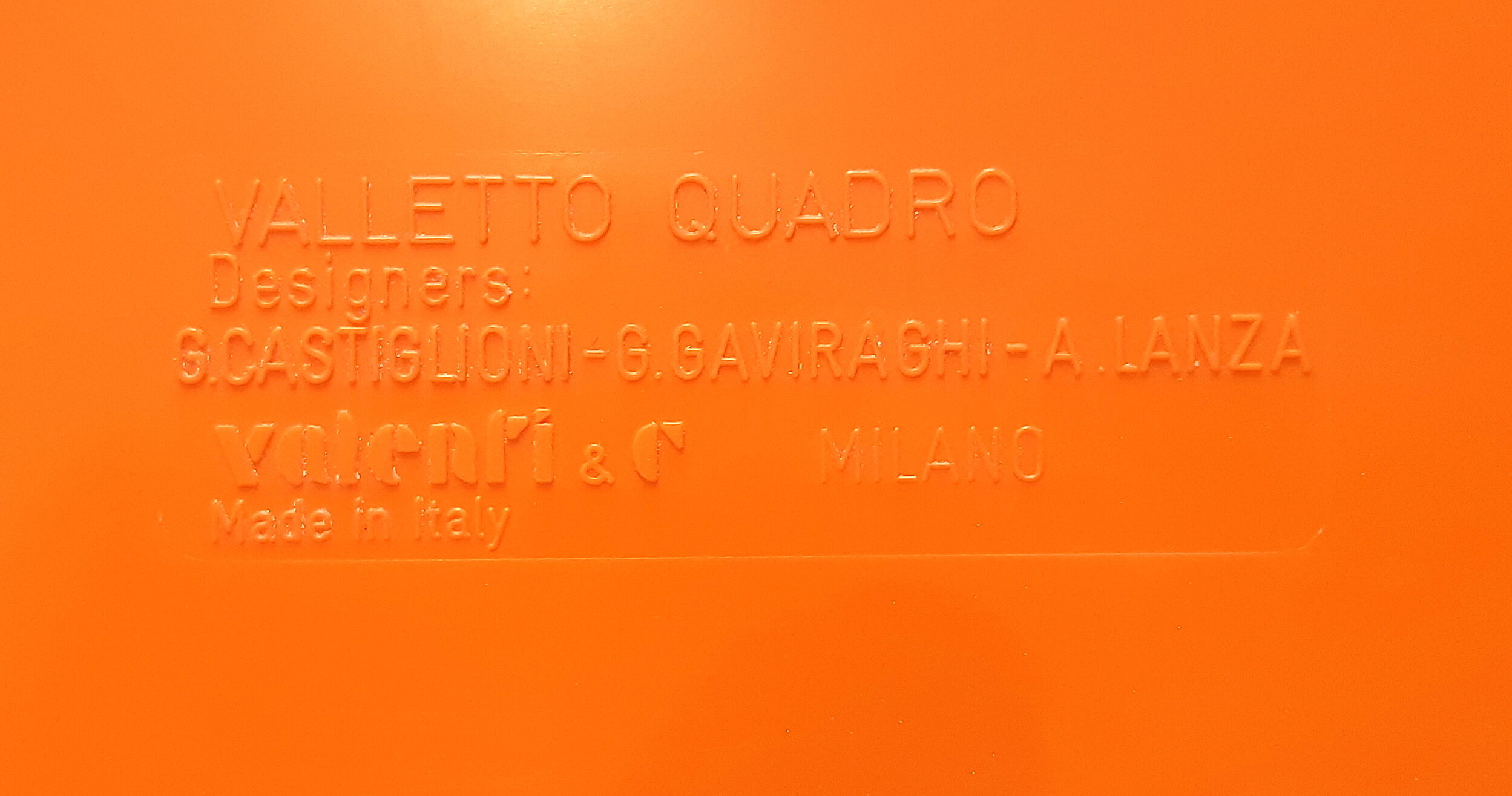 Storage or auxiliary unit type "module" Valletto Quadro, Italian design, Castiglioni, Gaviraghi and Lanza