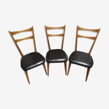 Suite of 3 Scandinavian style chairs