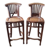 Paire de tabourets Arts et Crafts