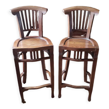 Paire de tabourets Arts et Crafts