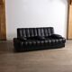 De Sede DS-85 sofa bed in black leather, Switzerland, 1960s