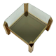 Table d'appoint table basse plaqué or 23 carats verre belgochrom seventies 60cm