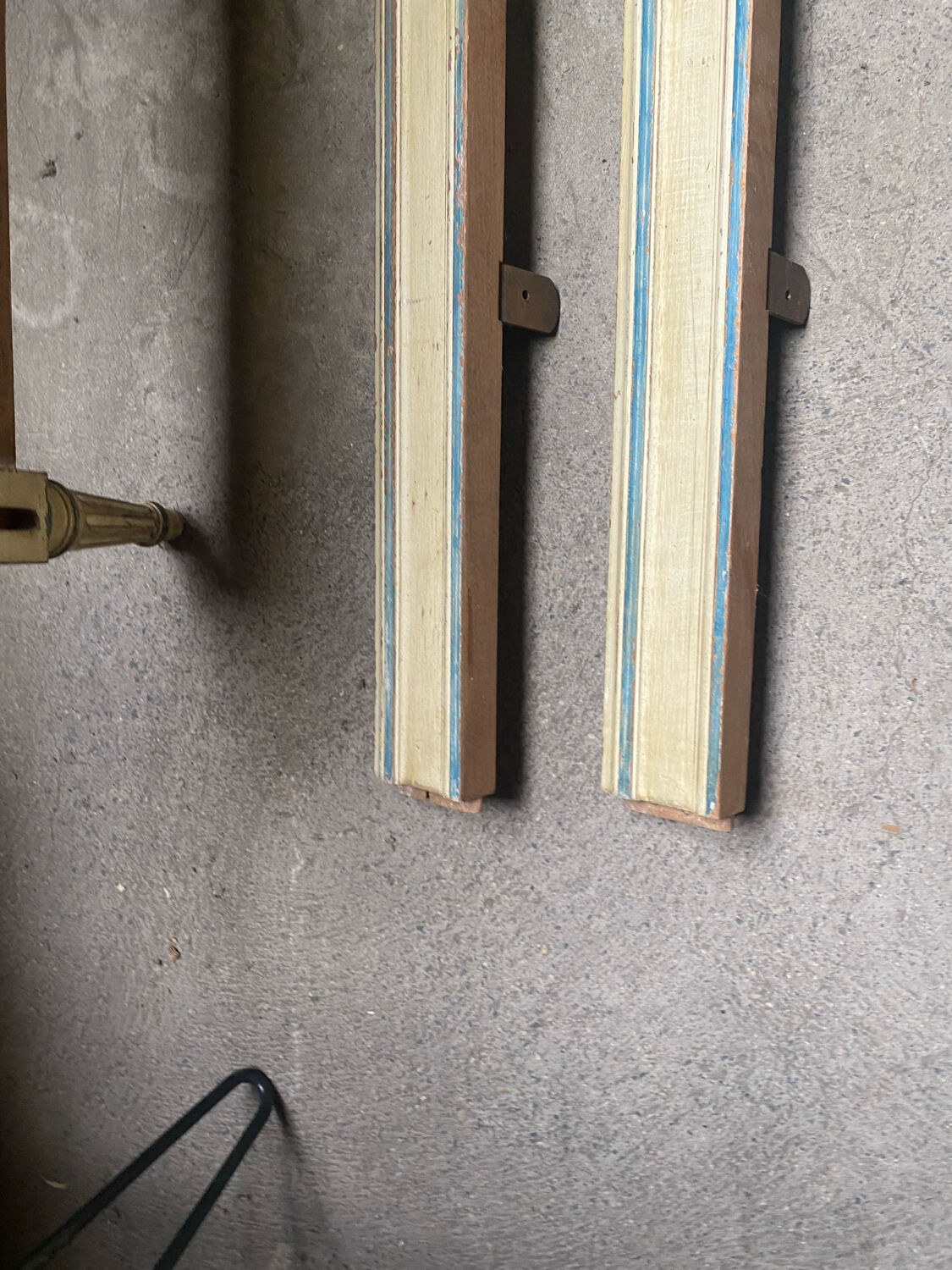 Directoire style bed in patinated beech, 20th century