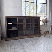 XXL industrial sideboard with glass doors