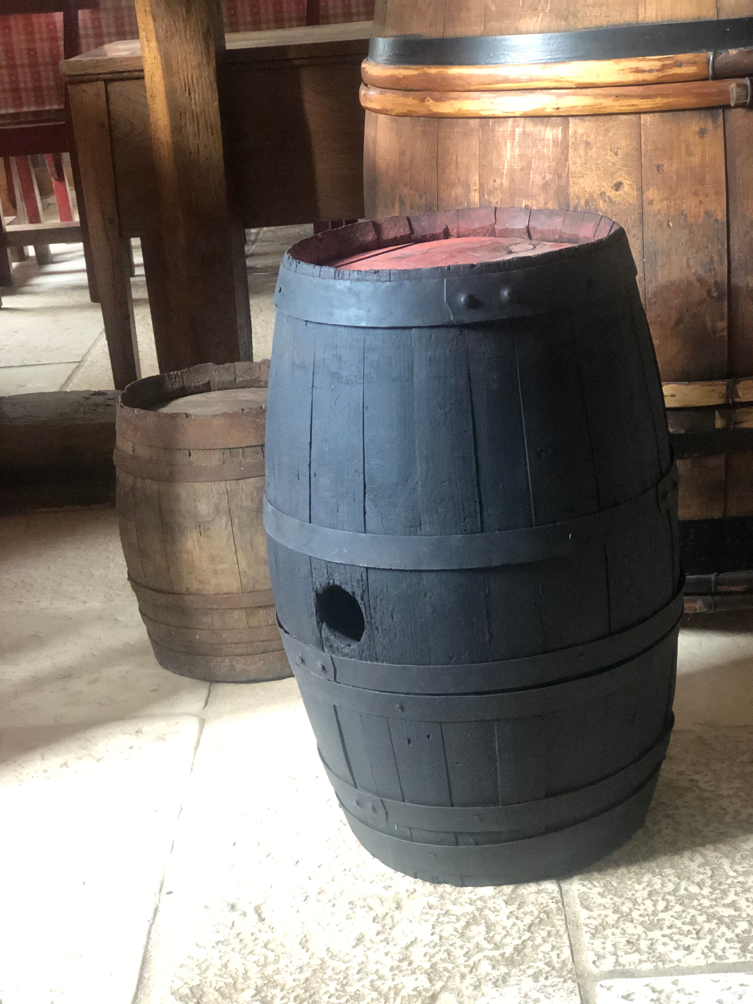 Black wood barrel