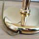 Vintage Brass Table Lamp with Fabric Shade, Mid-Century Bedside Light