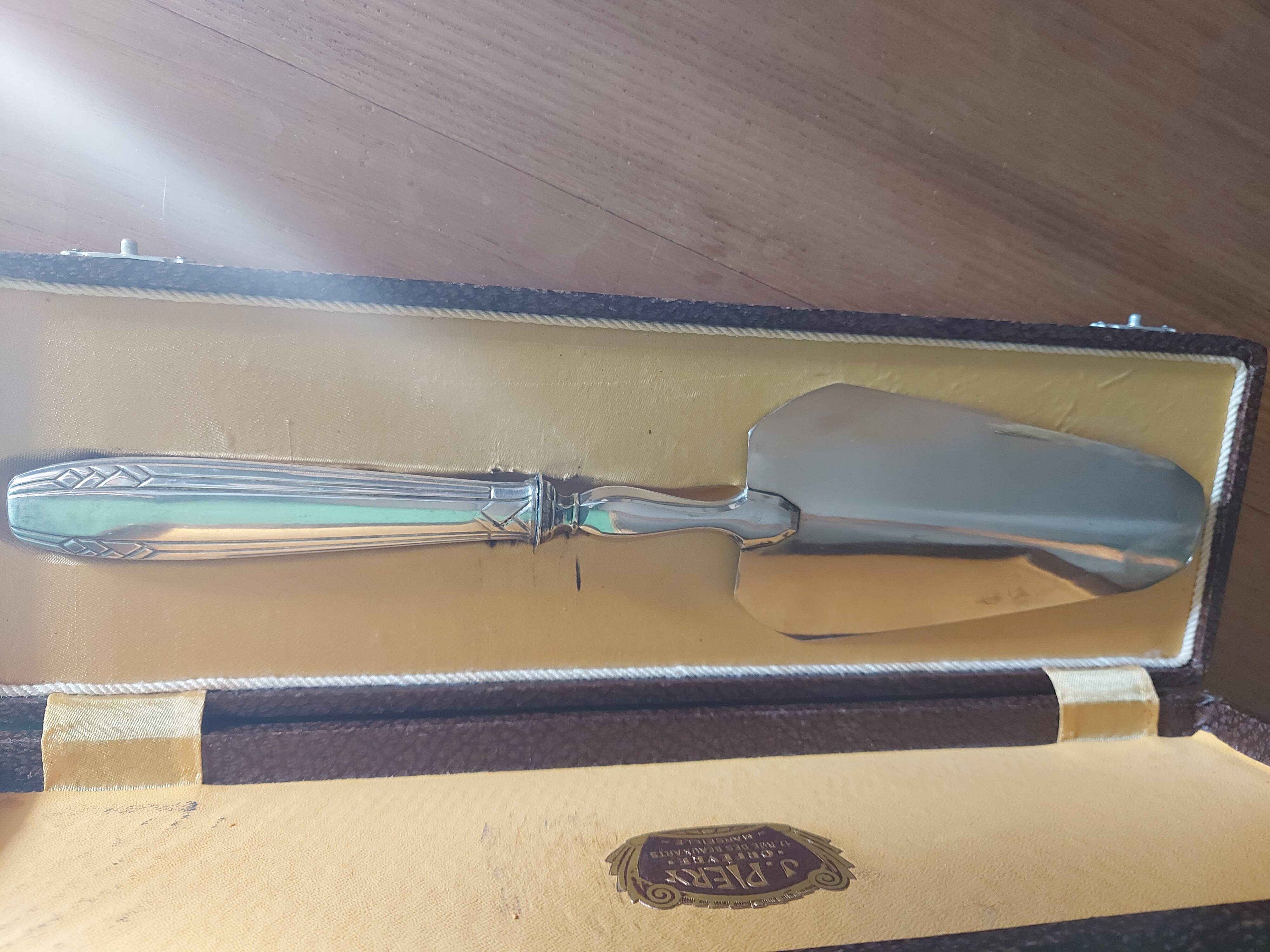 Cake shovel box e silver metal ( POT punch), Piery goldsmith