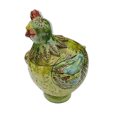 Enamelled terracotta soup dish