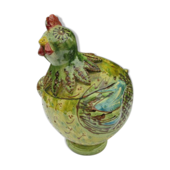 Enamelled terracotta soup dish