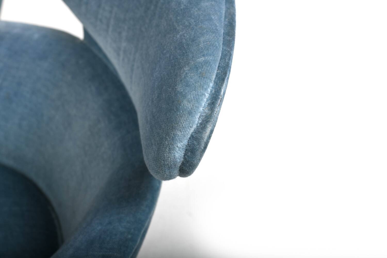 Rare Pair of Danish Easychairs in Teak & Mohair 1950s