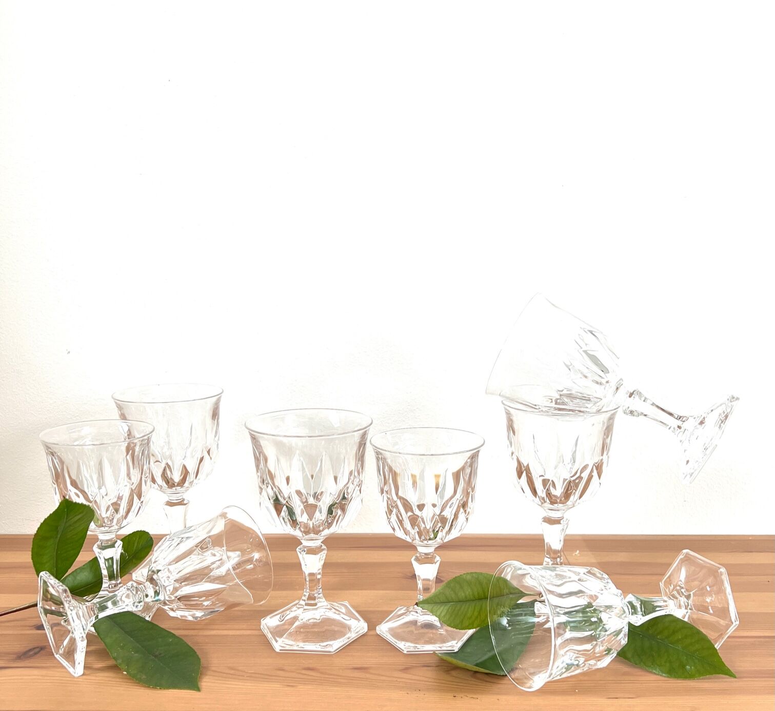 8 vintage glasses - Arques crystal - Chaumont model