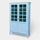 Armoire parisienne vitrée vintage 1960