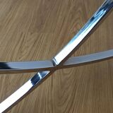 Chrome coffee table from the 1970s.