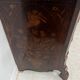 Dutch display cabinet in two parts made of marquetry wood.