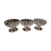 3 Coupes à Champagne Art Déco En Cristal Gravé De Marguerites