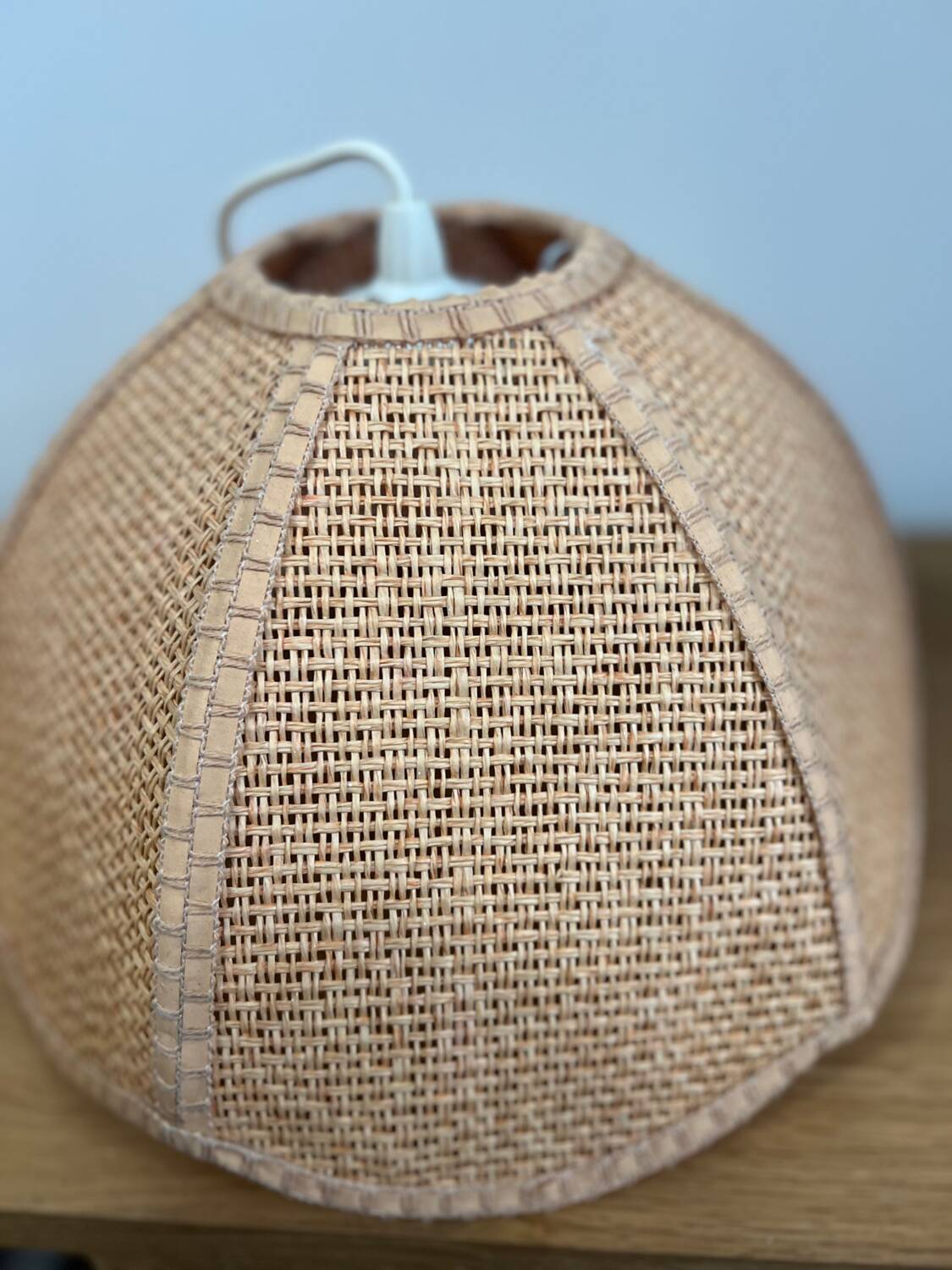 Vintage raffia pendant light
