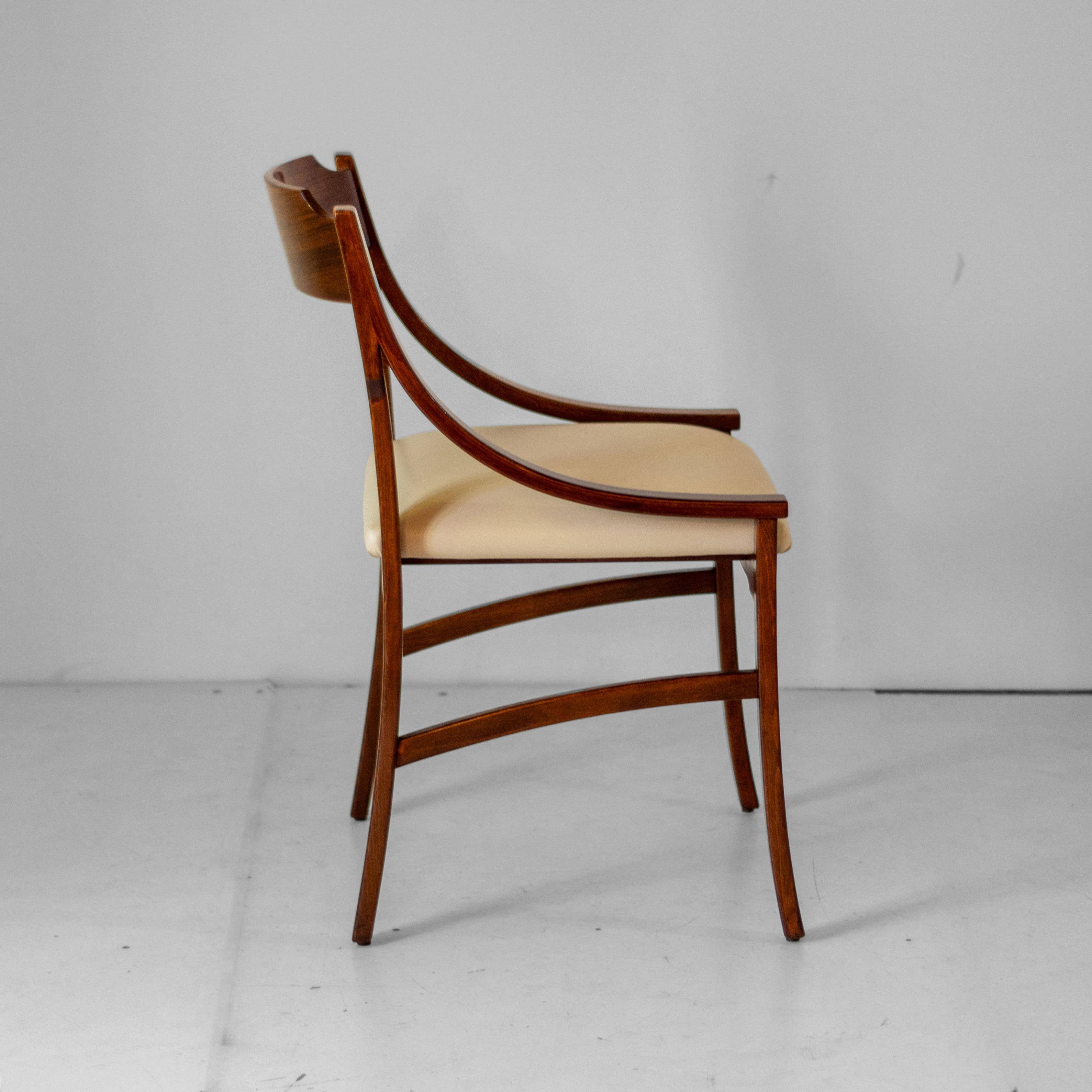 Mid-Century Modern Cavatorta Wood Dining Chairs, Italy 1960s