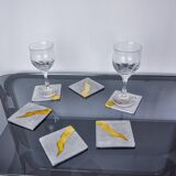 Set of 6 Brutalist Coasters by Garcia Marquez, Spain, 1970