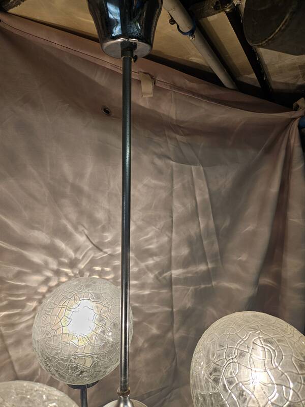 Vintage 70s globe pendant light