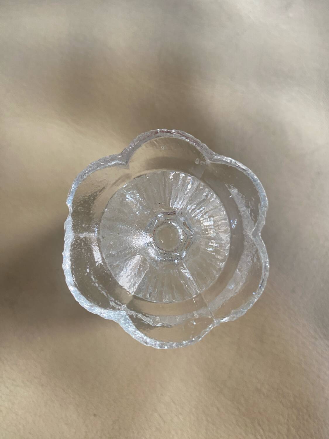 Antique pressed molded glass egg cup