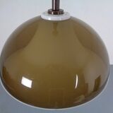 Ceiling lamp in brown and white plastic from Stilux Milano, 1960s