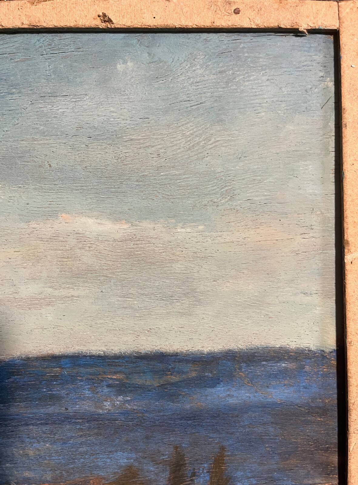 Tableau HSP "Autumn Evening in the Jura" post-impressionist signed