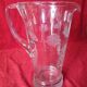 Art deco engraved glass pitcher