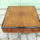 Vintage coffee table in elm magnifying glass 1970 - 70X70X35cm