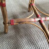 Rattan side table