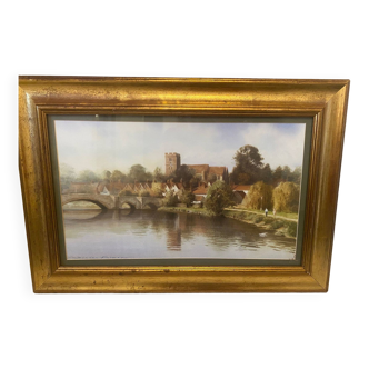 Original river landscape signed print on canvas by duncan palmar