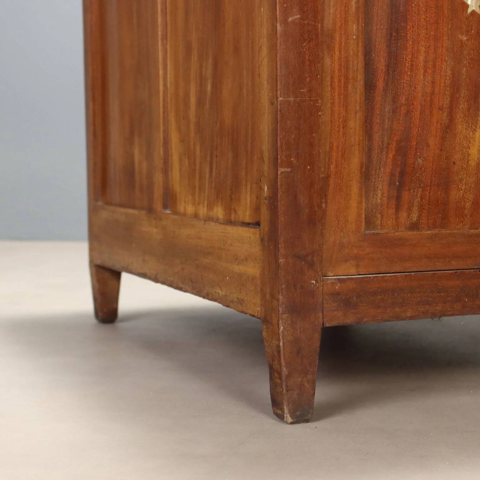 Bureau Liberty en acajou avec cuir et incrustations