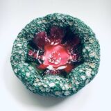 Mid-Century Italian Modern Art Pottery Bowl with Ocean Coral Structure, 1960s