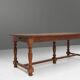 French rustic solid oak dining table 1930