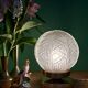 Lampe à poser globe vintage art déco en verre dépoli