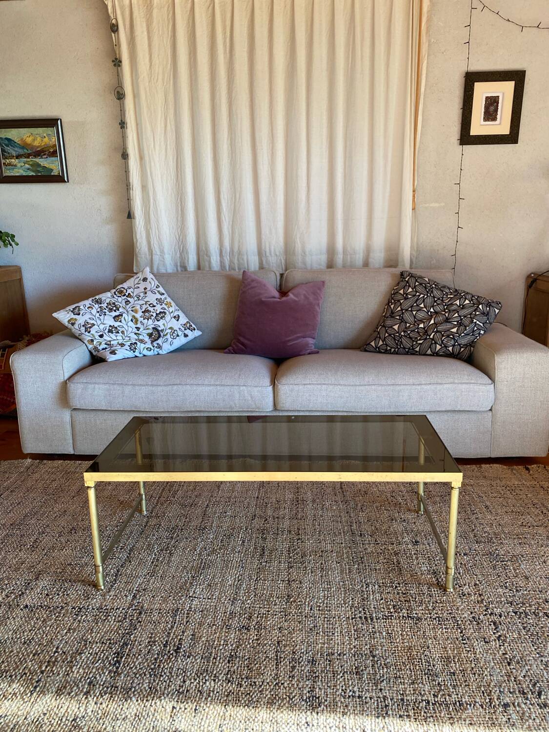 Vintage brass coffee table