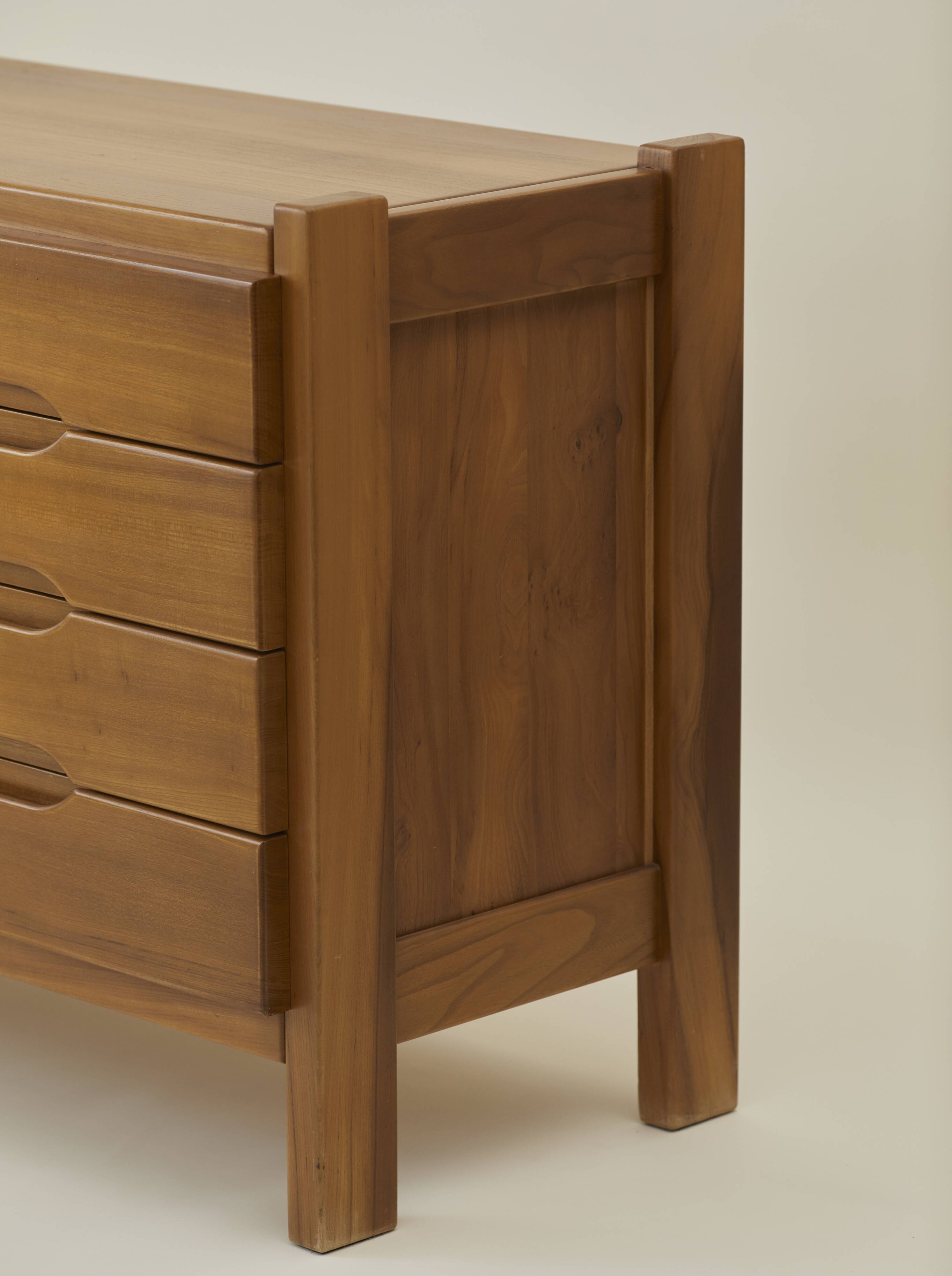 Maison Regain blond elm chest of drawers vintage circa 1970