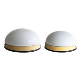 Pair of vintage 1950s ceiling/wall lights by Elektrosvit