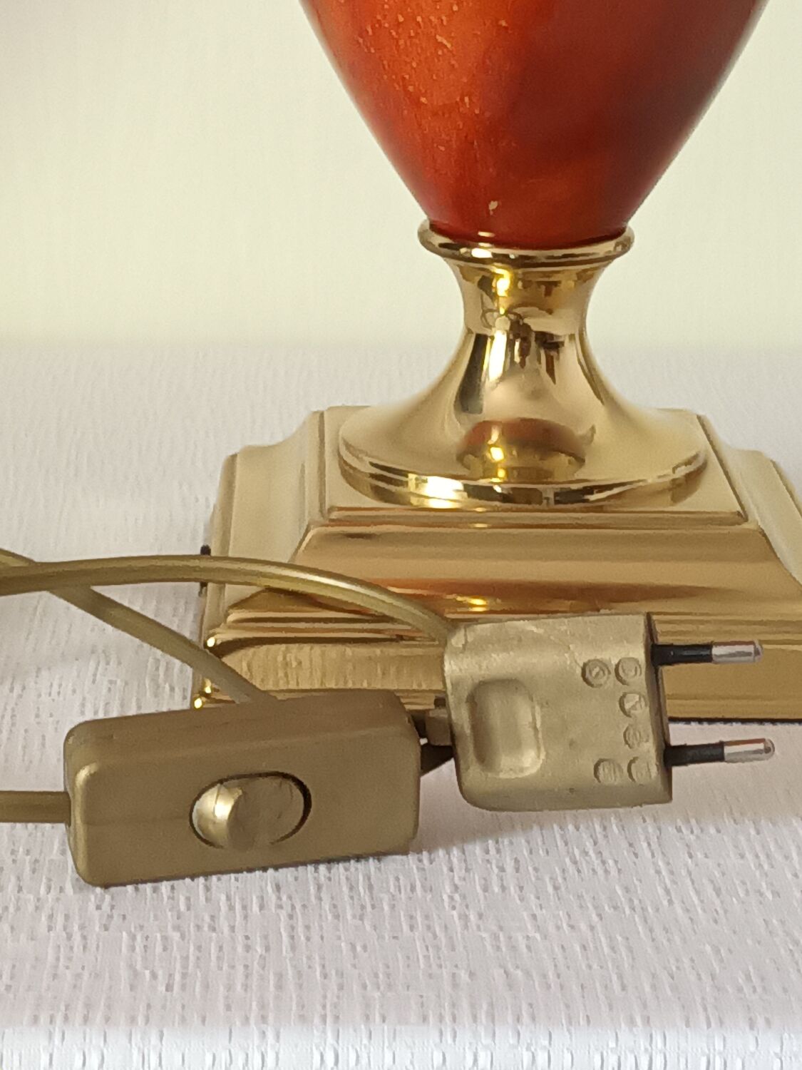 Vintage ceramic baluster lamp foot