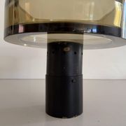 Flush mount in glass and yellow-brown metal by Seguso, 1950s, Italy.